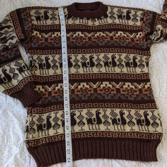 CHOMPA Peruvian alpaca wool crew nec sweater size Small medium C1 - Picture 4 of 7